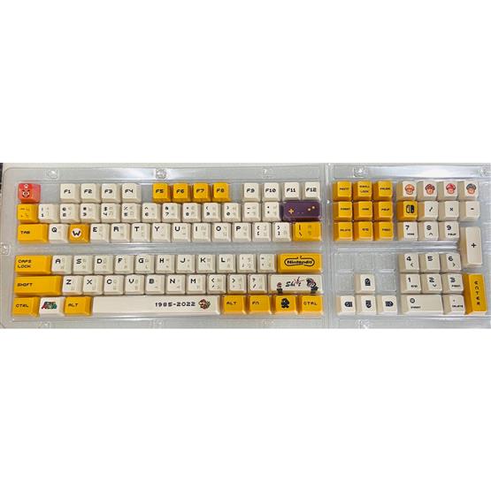 ปุ่มคีย์บอร์ด มาริโอ สีเหลือง /PBT 108 คีย์ Mechanical Keyboard / Thai