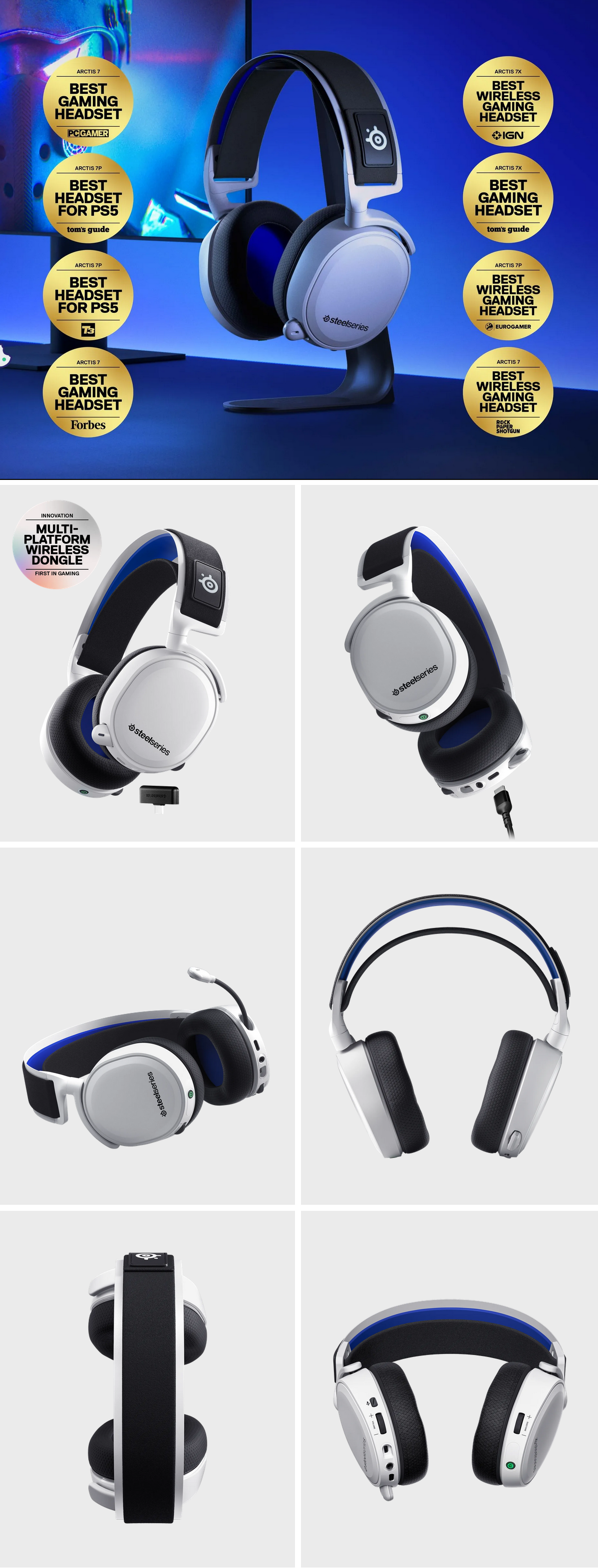 Arctis 7P Wireless Multi-Platform USB-C Gaming Headset for PlayStation SteelSeries W01.png