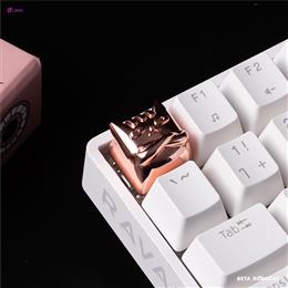 LOGA metallic keycap series : Beta the ROBO Cat/ Rose gold