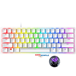 Razer Huntsman Mini Gaming Keyboard Clicky Optical Switches PBT Keycaps Mercury White