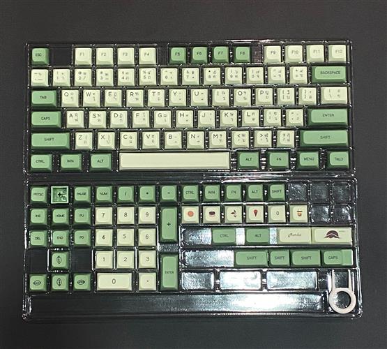 Matcha Green Tea  Keycap Set ปุ่มคีย์บอร์ด PBT Dye-subbed 124 คีย์  /XDA PROFILE  / ภาษาไทย 