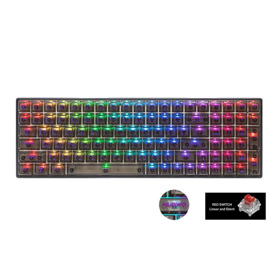 Nubwo X38 Mechanical SW BT/Wireless Gaming Keyboard RED SW / ตัวอักษรคีย์แคปสีม่วง