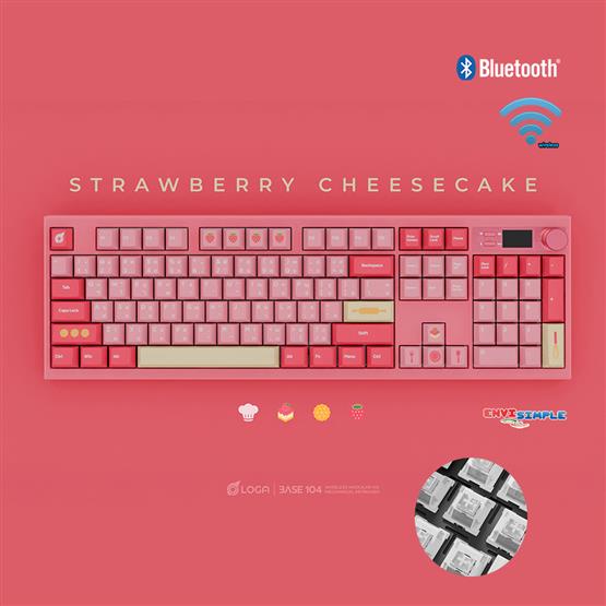 LOGA BASE 104 PRE-BUILT EDITION / Strawberry Cheesecake/ นมสด sw