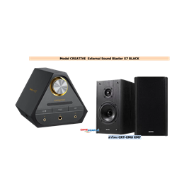 Creative Sound Blaster X7 USB Gaming DAC Amplifier+Creative E-MU XM7 Bookshelf Speakers