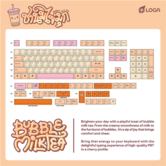 LOGA Keycap Set Collection / Bubble Milk Tea