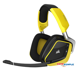 Corsair VOID PRO RGB Wireless SE Premium Gaming Headset Dolby Headphone 7.1 Yellow 