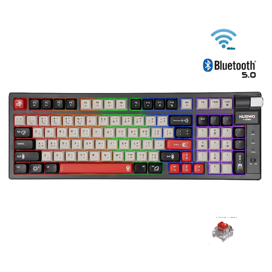 NUBWO X803 Mechanical MINI RGB Grey-Black / Red Switch Wireless