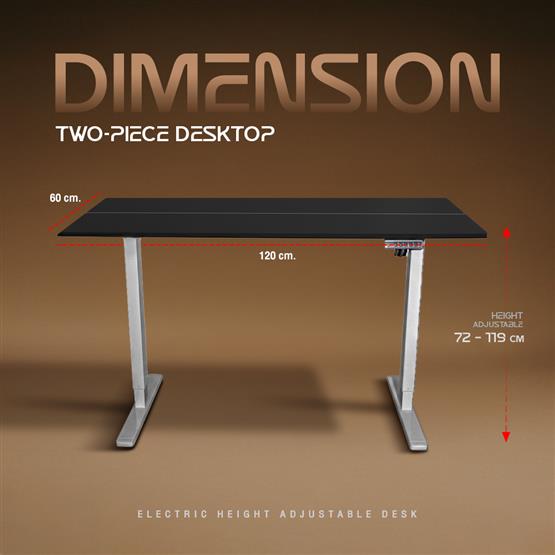 AMO DESIGN XONE GAMING DESK/ 120*60 หน้าโต๊ะดำ ขาดำ