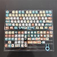 ปุ่มคีย์บอร์ด Coffee Dog / Dye Sublimation PBT Keycaps  MOA Profile Kawaii Keycap 131 คีย์/ ENG