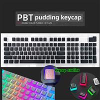 PUDDING KEYCAP Black [ภาษาไทย] DOUBLE SHOT PBT /OEM PROFILE /108 ปุ่ม