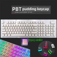 PUDDING KEYCAP White [ภาษาไทย] DOUBLE SHOT PBT /OEM PROFILE / 108 ปุ่ม