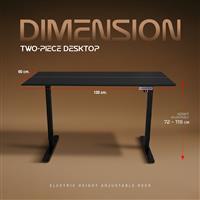 AMO DESIGN XONE GAMING DESK/ 120*60 หน้าโต๊ะดำ ขาดำ