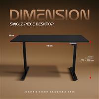 AMO DESIGN XONE GAMING DESK/ 140*60 หน้าโต๊ะดำ ขาดำ