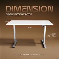 AMO DESIGN XONE GAMING DESK/ 140*60 หน้าโต๊ะขาว ขาขาว 