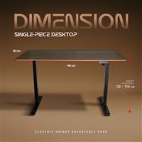 AMO DESIGN XONE GAMING DESK/ 140*60 หน้าโต๊ะลายไม้ ขาดำ